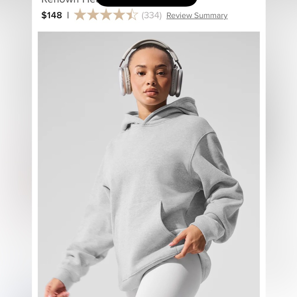 ALO Yoga Heather Gray Hoodie